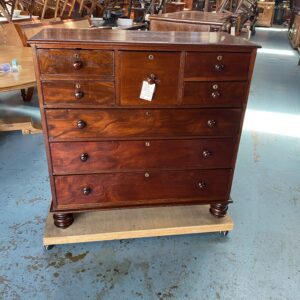 Early Cedar 7 drawer Cockbeaded Chest C1850