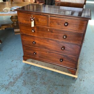 Early Cedar 5 Drawer Chest with Bracket Feet C1840