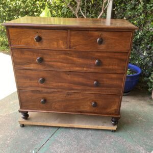 Early Cedar 5 Drawer Cockbeaded Chest C1850