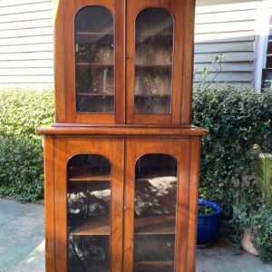 Unusual Victorian Cedar 2 Height Display Cabinet C1880