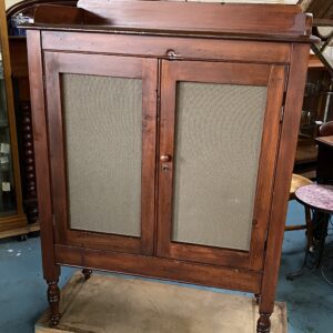 Good Pine Late Victorian Meatsafe with 2 Doors C1890