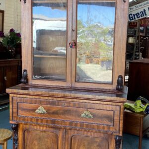 Early Cedar 2 Height Secretaire bookcase C1870