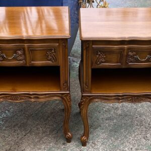 Pair of French Style Single Drawer Bedsides