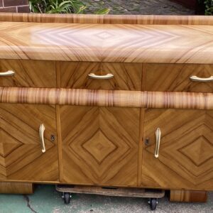 Lovely Blondewood Deco Sideboard