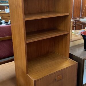 Mid Century 4 Drawer Teak Cabinet with Shelved Top