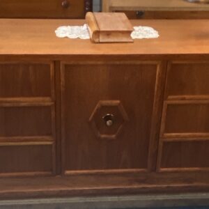 Mid Century Berryman 6 Drawer Single Door Cabinet in Teak