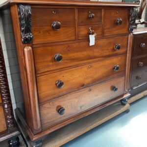 Mid Victorian Cedar 7 Drawer Chest with Huon Pine Drawer Linings C1860