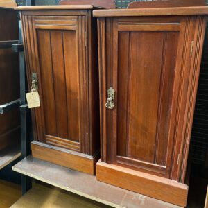 Close Pair of Cedar Late Victorian Bedsides C1900