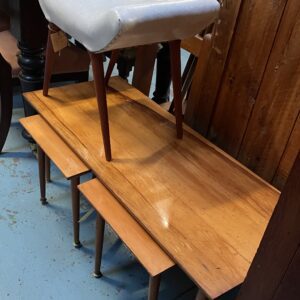 Mid Century Coffee Table with 2 Smaller Fitted Tables