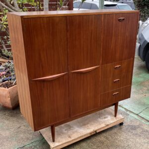 Mid Century Chiswell Teak Cocktail Cabinet in Lovely Original Order