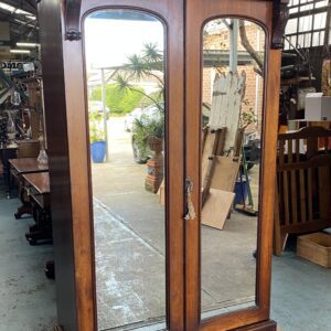Quality Early Victorian Cedar 2 Door Robe C1860