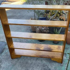 Mid Century Pine Bookcase (1120w x 1070h x 200d)
