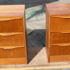 Mid Century Reliance Furniture Pair of Wave Handle Bedsides(420w x 420d x 690h)